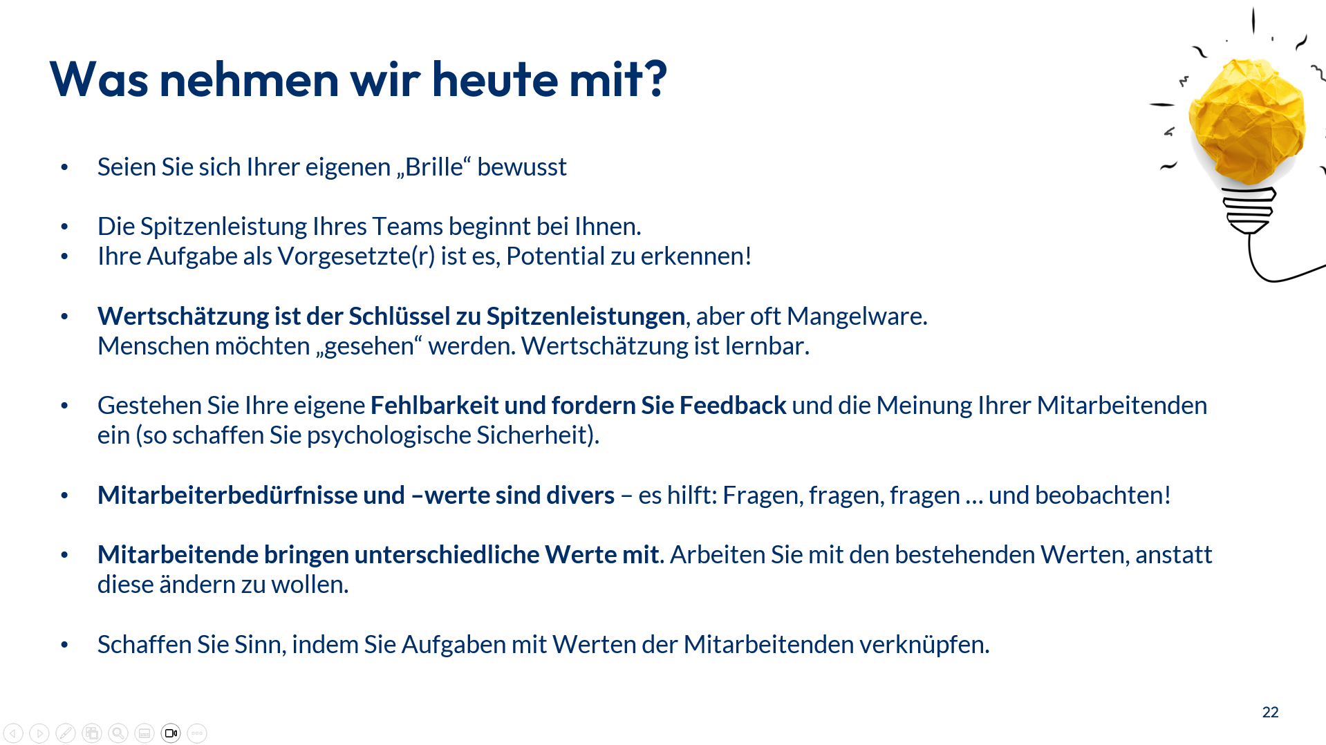 Wesentliche Erkenntnisse moderner Führung